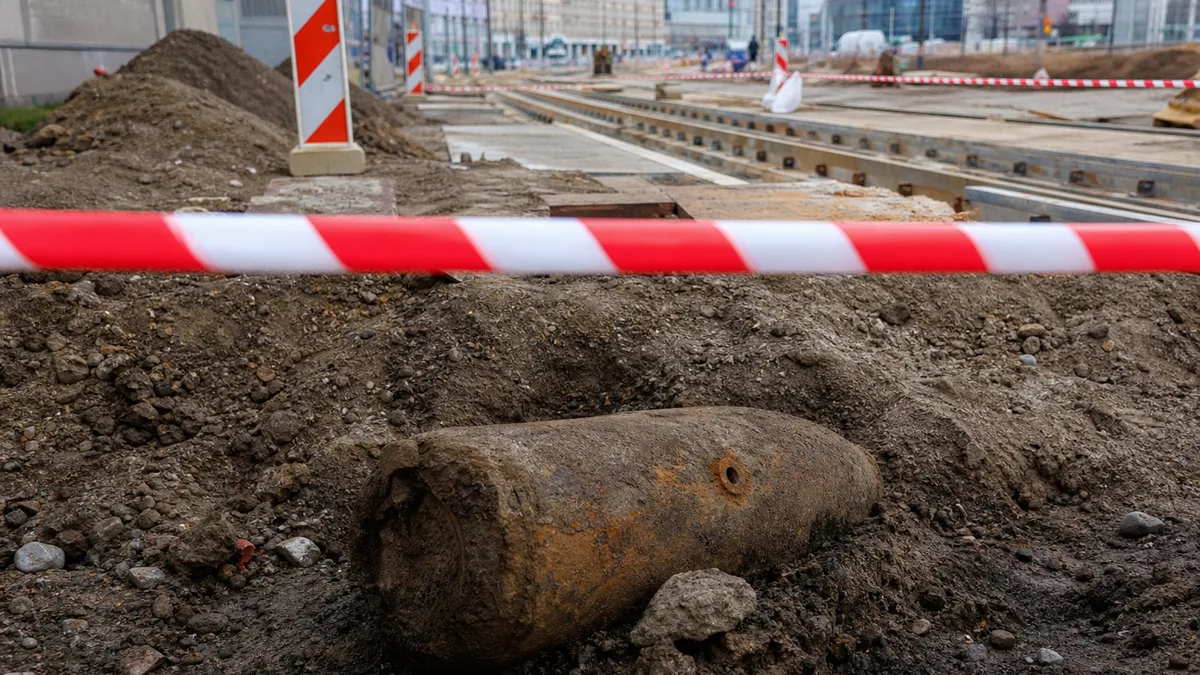 Niewybuch w centrum Warszawy. Robotnicy odkryli go na placu budowy