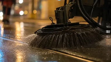 Nie tylko ulice. Warszawskie torowiska są myte nocą