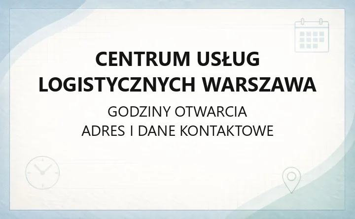 Centrum Usług Logistycznych Warszawa - kontakt, obiekty noclegowe, lotnisko Babice