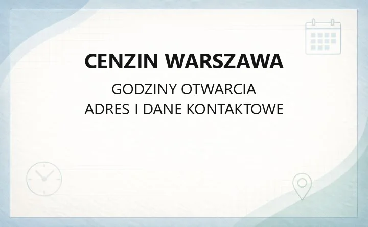 CENZIN Warszawa - kontakt, oferta broni i sprzętu specjalnego