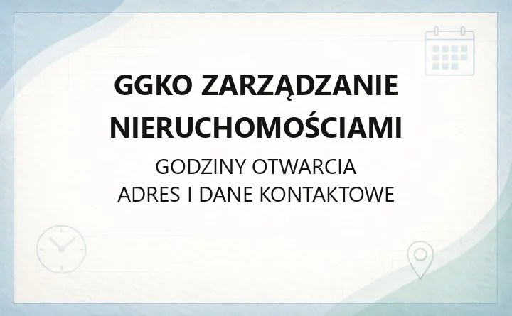 GGKO Zarządzanie Nieruchomościami - kontakt, godziny i e-BOK