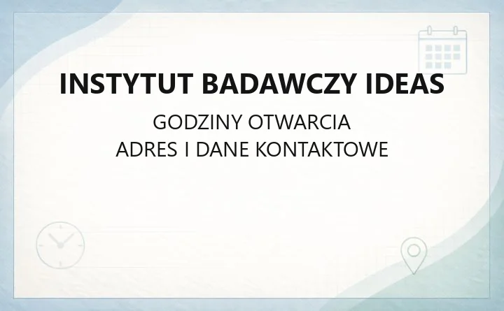 Instytut Badawczy IDEAS - kontakt, siedziba i zespoły badawcze