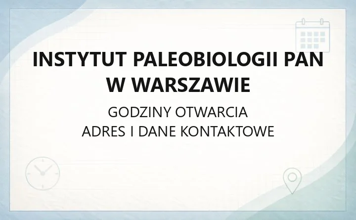 Instytut Paleobiologii PAN w Warszawie - kontakt, badania i kolekcje