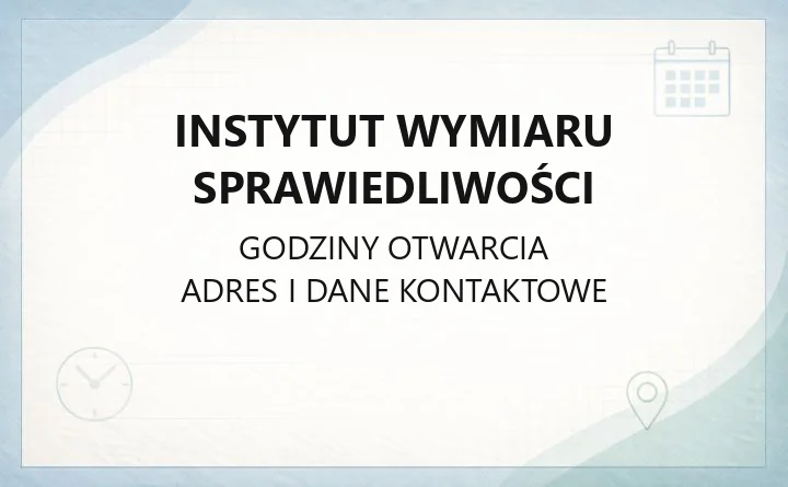 Instytut Wymiaru Sprawiedliwości - kontakt, adres, struktura i publikacje