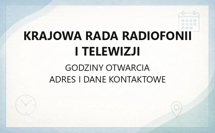 Krajowa Rada Radiofonii i Telewizji - kontakt, adres i sprawy abonamentowe