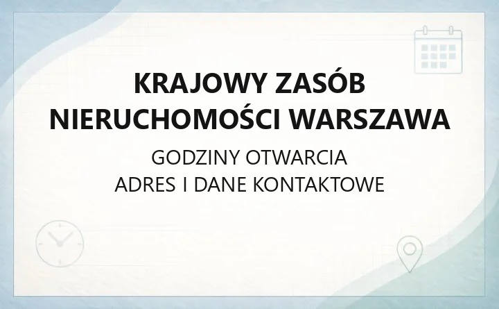 Krajowy Zasób Nieruchomości Warszawa - kontakt, zasób i Społeczna Inicjatywa Mieszkaniowa