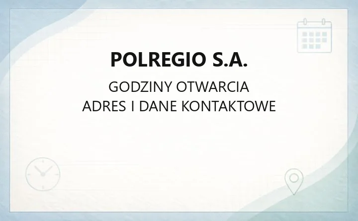 Polregio S.A. - kontakt, siedziba i bilety