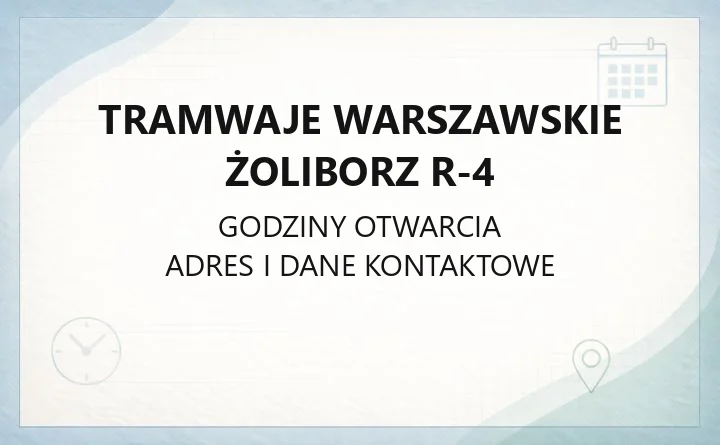 Tramwaje Warszawskie Żoliborz R-4 - kontakt, skargi i zgłoszenia awarii
