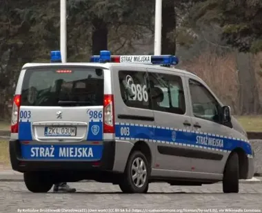 Wjechała w ścianę garażu - strażniczki ujęły kobietę z ponad 1 promilem