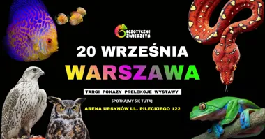 WARSZAWA 20 WRZEŚNIA – EGZOTYCZNE ZWIERZĘTA: targi i pokazy