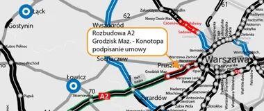 A2 między Łodzią i Warszawą wchodzi w nową fazę. Dojdą pasy i OZE
