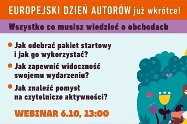 Europejski Dzień Autorów wraca z pomysłami na czytelnicze wydarzenia