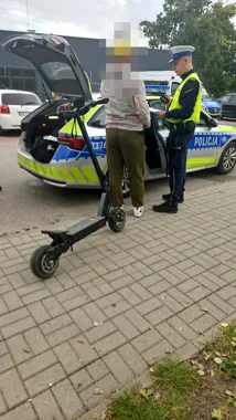 Policyjna kontrola 12-latka na hulajnodze. Dokumenty trafią do sądu rodzinnego