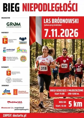 Biało-czerwony start w Lesie Bródnowskim - pobiegną całe rodziny