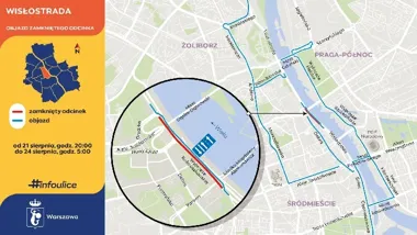 Wisłostrada z utrudnieniami. Ruch przejmie druga jezdnia