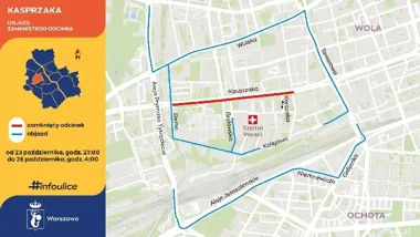 Kasprzaka zamknięta na cały weekend. Kierowców czeka objazd