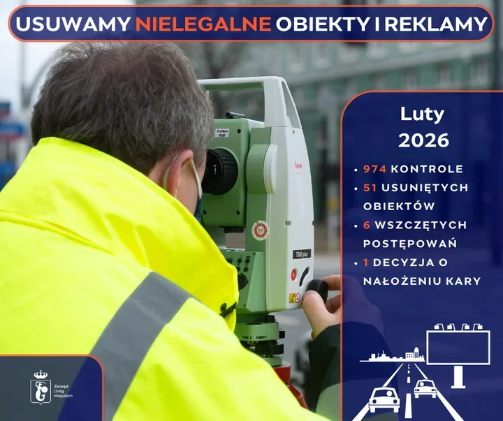 W lutym porządkowanie pasów drogowych – z przestrzeni zniknęły dziesiątki reklam